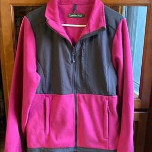 Mountain Fog Pink and Gray Ski Snow Jacket Fleece